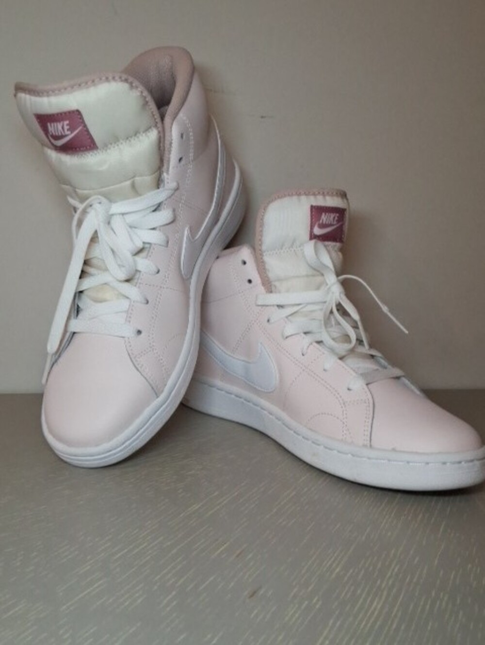 Nike Court Vision Mid Next Nature Light Pink White Sneakers Womens Size 9